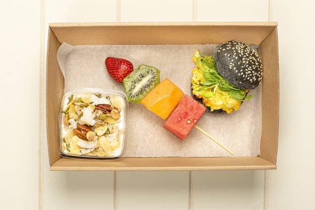 Breakfast Activated Charcoal Brioche Box individual