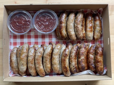 Assorted Sausage Platter with Tomato Relish